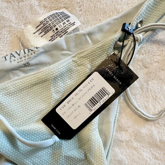 NWT Tavik Ricci Bottom Glossy Pique Adjustable Tie Sides in Light Blue - Extra S - Picture 2 of 7